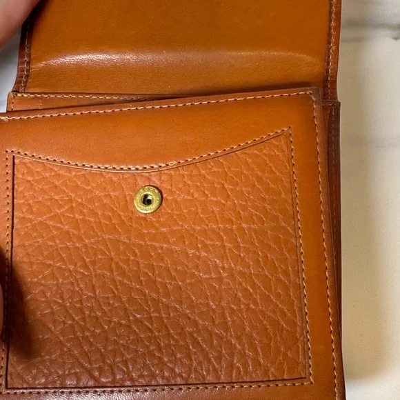 Vintage dooney and Bourke brown leather kiss lock wallet - Picture 4 of 10